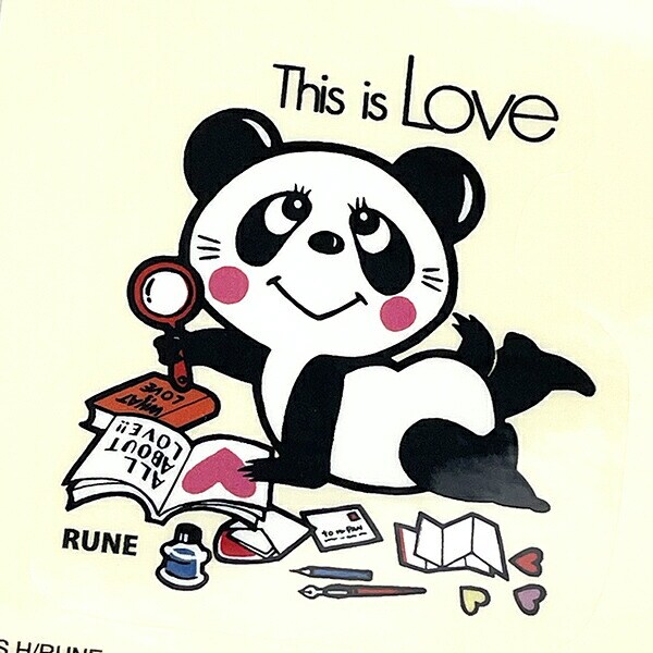 内藤ルネ ルネパンダ 復刻シール 文具 RUNE