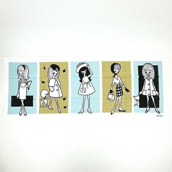 内藤ルネ ルネガール（JUNIOR 5人） 手拭い タオル RUNE