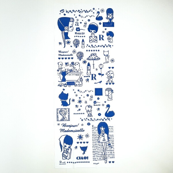 内藤ルネ ルネガール（RETRO＆MODERN） 手拭い タオル RUNE