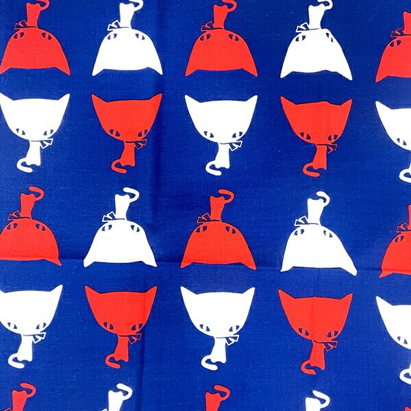 内藤ルネ 紅白ネコ 手拭い タオル RUNE