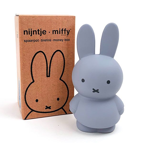 ミッフィー miffy  マネーバンク Sサイズ シルバーブルー 貯金箱 　 　 　