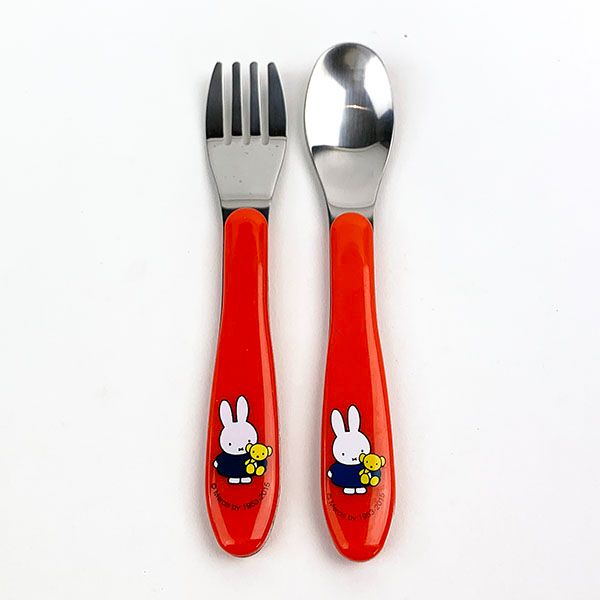 ミッフィー 5ピース チルドレンセット プレイ オレンジ ベビー キッズ フォーク スプーンボウル プレート コップ