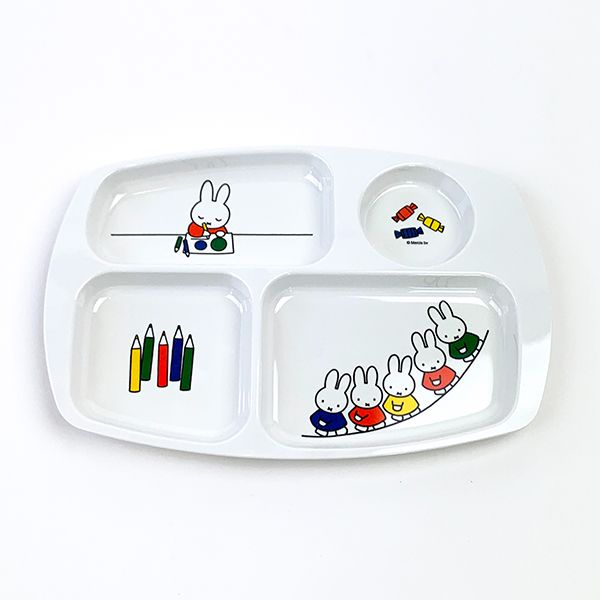 ミッフィー  おともだち シリーズ ミッフィーとおともだち 角皿 プレート ベビー ランチ
