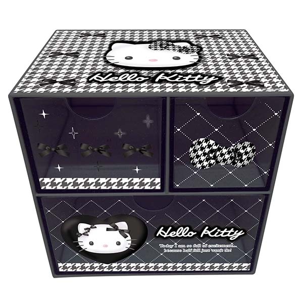 サンリオ ハローキティ キャラチェスト ブラック 千鳥柄
