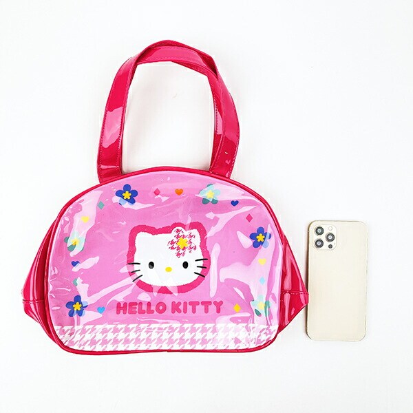 サンリオ ハローキティ ビニールボストンバッグ カオハナ プール キッズ