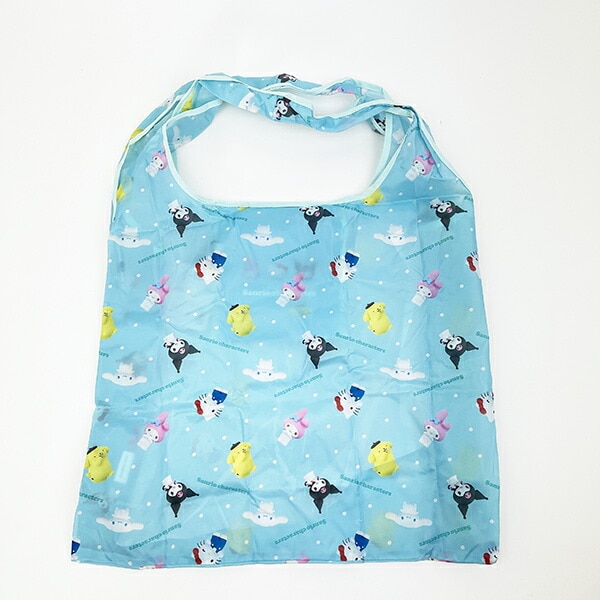 サンリオ サンリオキャラクターズ ポケット付きエコバッグ かばん お買い物  ミント