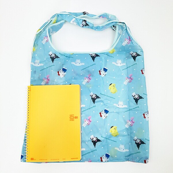 サンリオ サンリオキャラクターズ ポケット付きエコバッグ かばん お買い物  ミント