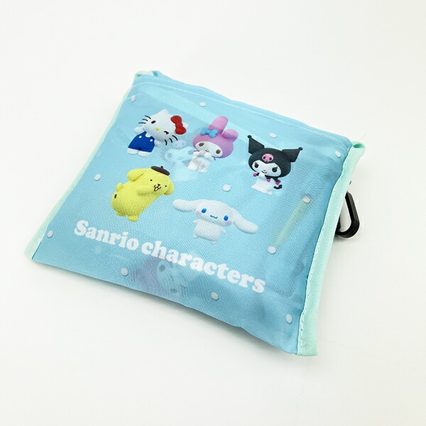 サンリオ サンリオキャラクターズ ポケット付きエコバッグ かばん お買い物  ミント
