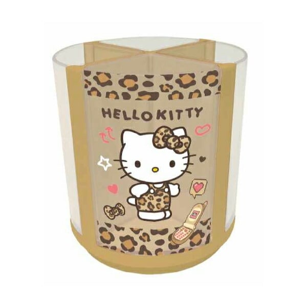 サンリオ ハローキティ 回るペンスタンド ヒョウ柄 平成レトロ Sanrio