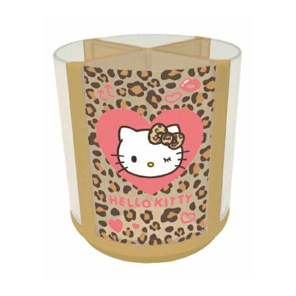 サンリオ ハローキティ 回るペンスタンド ヒョウ柄 平成レトロ Sanrio