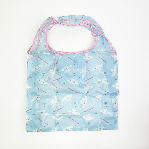 サンリオ シナモロール ポケット付きエコバッグ かばん お買い物 ミント