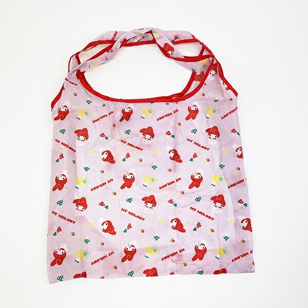 サンリオ マイメロディ ポケット付きエコバッグ かばん お買い物 ピンク