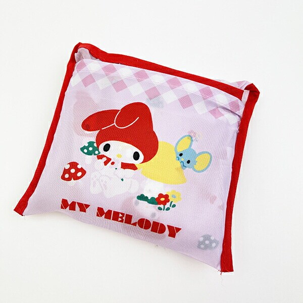 サンリオ マイメロディ ポケット付きエコバッグ かばん お買い物 ピンク