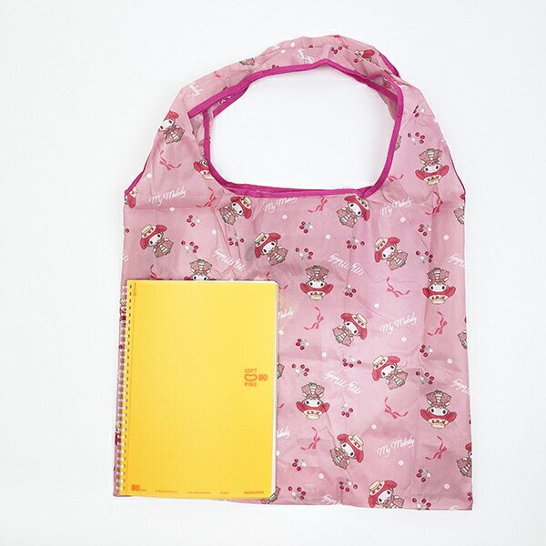 サンリオ マイメロディ ポケット付きエコバッグ かばん お買い物 レッド