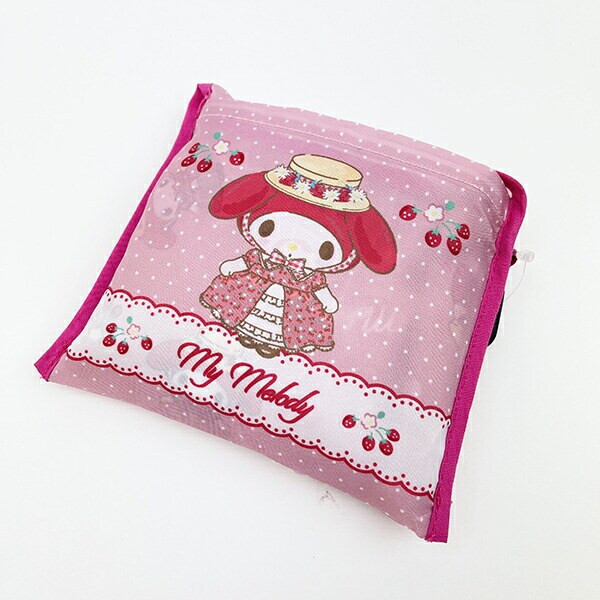 サンリオ マイメロディ ポケット付きエコバッグ かばん お買い物 レッド