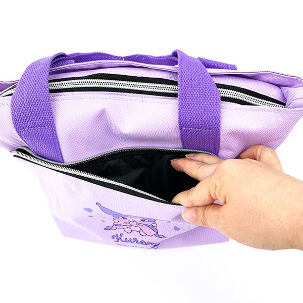 サンリオ クロミ ポケット付きクーラーバッグ トートバッグ お弁当 ランチ キッチン パープル