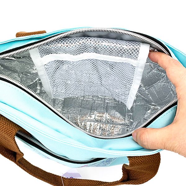 すみっコぐらし ポケット付きクーラーバッグ トートバッグ お弁当 ランチ キッチン ミント