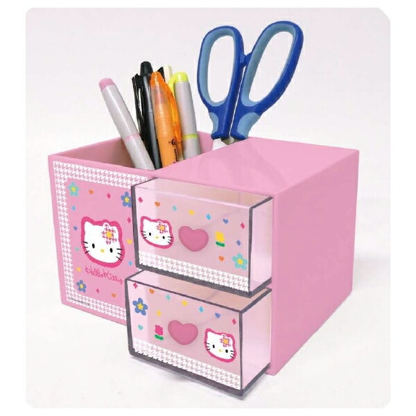 サンリオ ハローキティ ヒョウ柄 ペンスタンド付きチェスト