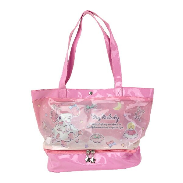 サンリオ マイメロディ ポケット付きビニールボストンバッグ キッズ スクール Sanrio