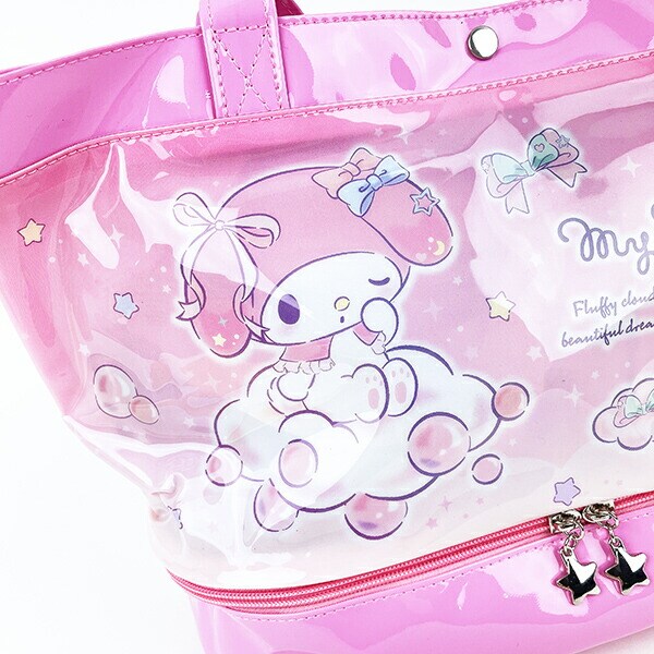 サンリオ マイメロディ ポケット付きビニールボストンバッグ キッズ スクール Sanrio