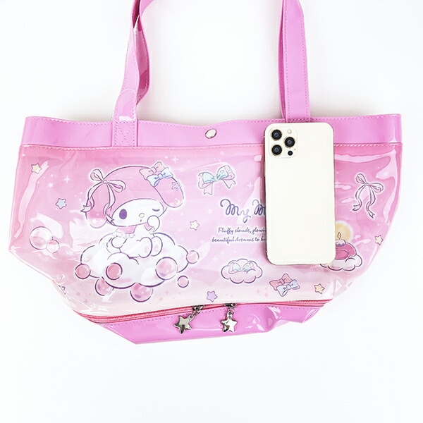 サンリオ マイメロディ ポケット付きビニールボストンバッグ キッズ スクール Sanrio