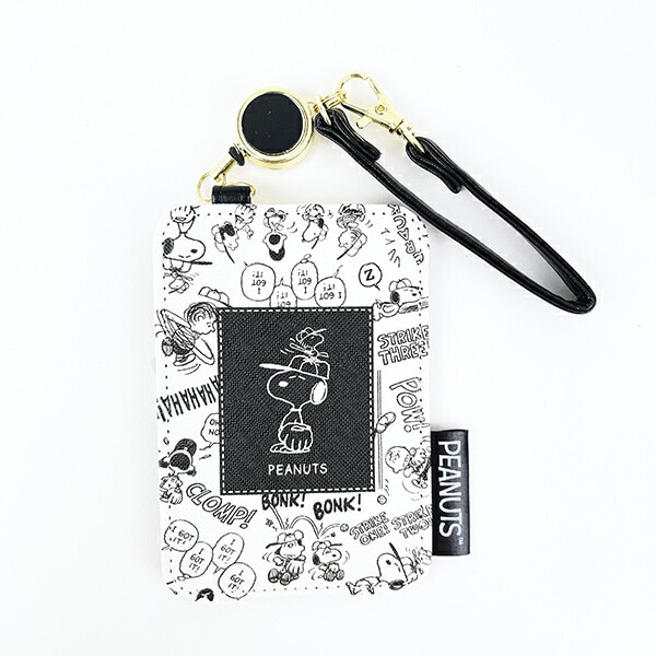 スヌーピー 野球 リール付きパスケース 定期入れ SNOOPY
