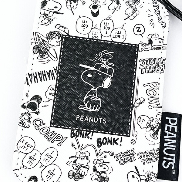 スヌーピー 野球 リール付きパスケース 定期入れ SNOOPY