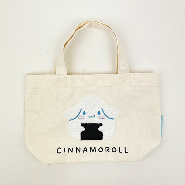 サンリオ シナモロール 帆布サガラ刺繍ミニトートバッグ おにぎりシリーズ シナモン Sanrio