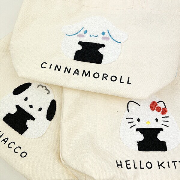 サンリオ シナモロール 帆布サガラ刺繍ミニトートバッグ おにぎりシリーズ シナモン  Sanrio