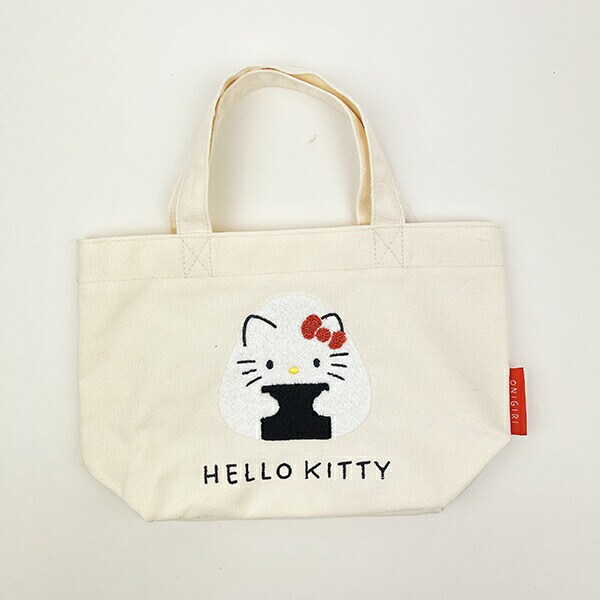 サンリオ ハローキティ 帆布サガラ刺繍ミニトートバッグ おにぎりシリーズ  Sanrio