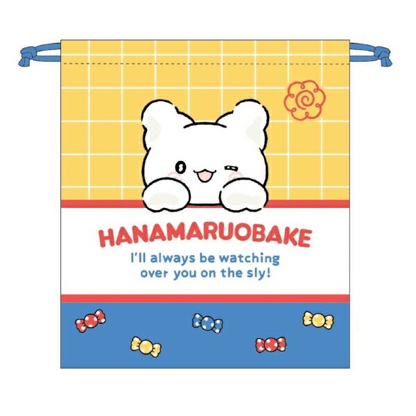 はなまるおばけ 巾着 ブルー 小物入れ サンリオ