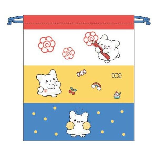 はなまるおばけ 巾着 ブルー 小物入れ サンリオ