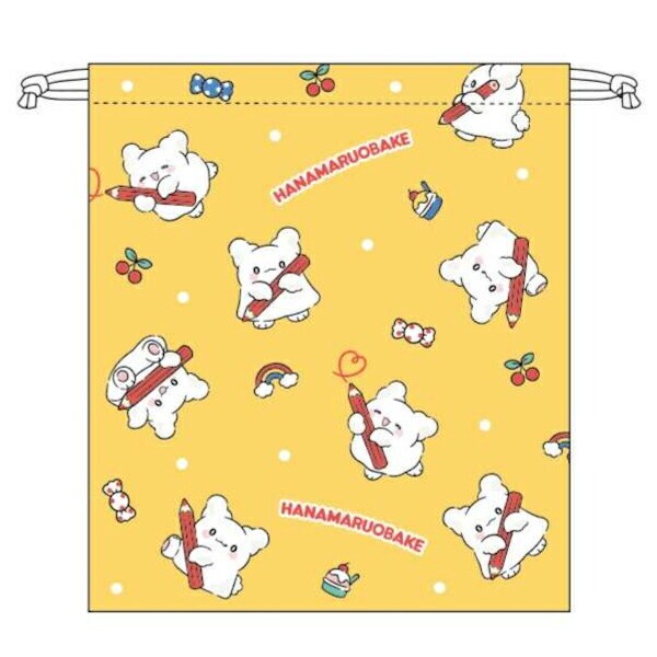 はなまるおばけ 巾着 ホワイト 小物入れ サンリオ