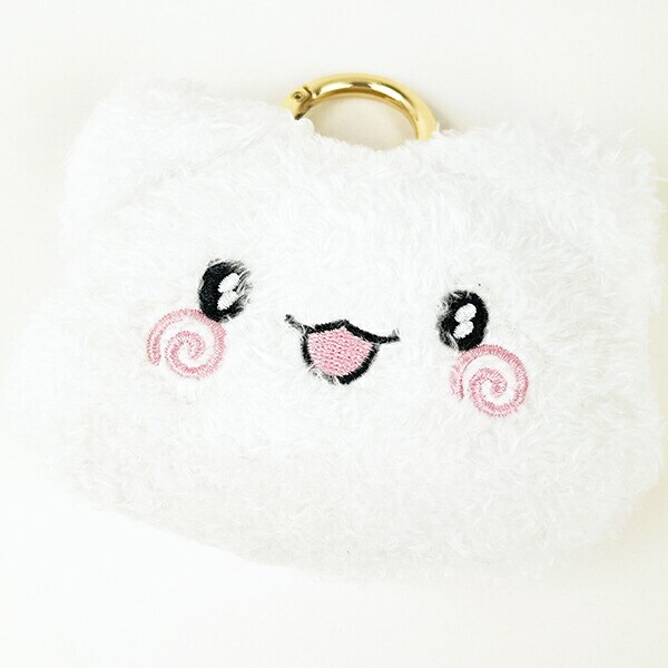 サンリオ はなまるおばけ 口開け カナビラ付きミニフェイスポーチ ふんわり光るシリーズ Sanrio