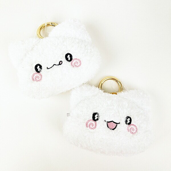 サンリオ はなまるおばけ 口開け カナビラ付きミニフェイスポーチ ふんわり光るシリーズ Sanrio