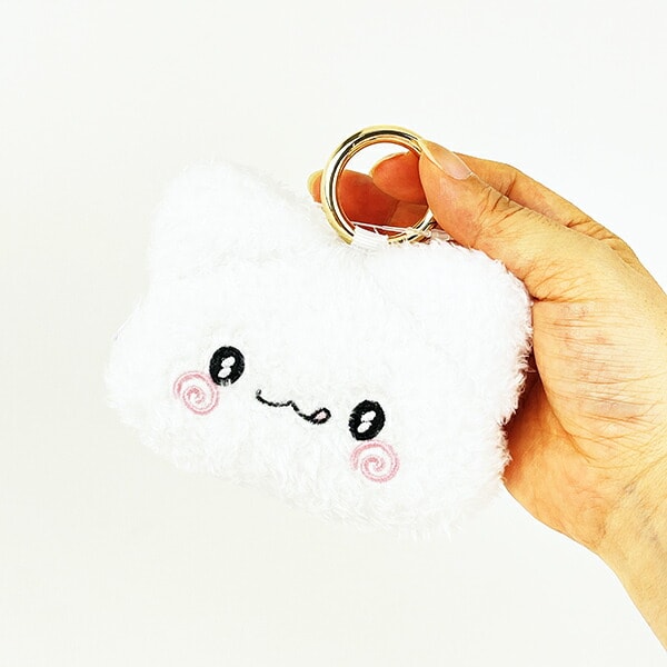 サンリオ はなまるおばけ 舌ぺろ カナビラ付きミニフェイスポーチ ふんわり光るシリーズ Sanrio