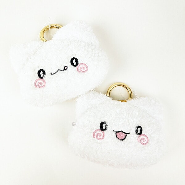 サンリオ はなまるおばけ 舌ぺろ カナビラ付きミニフェイスポーチ ふんわり光るシリーズ Sanrio