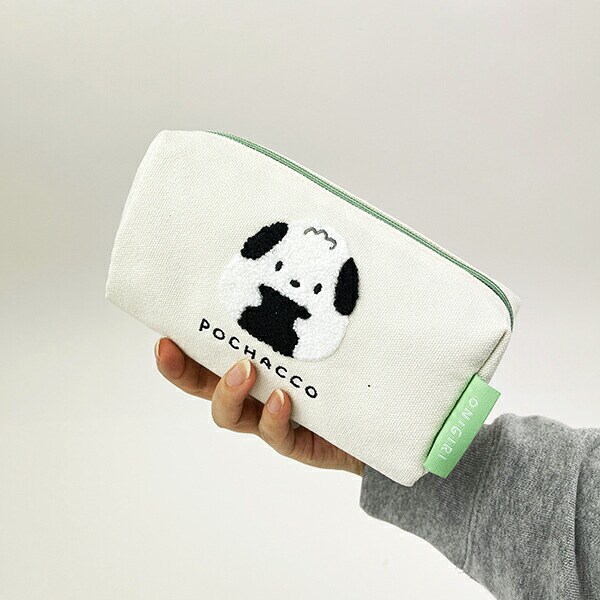 サンリオ ポチャッコ 帆布サガラ刺繍スクエアポーチ おにぎりシリーズ  Sanrio