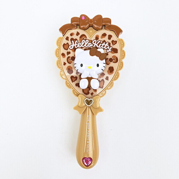 サンリオ ハローキティ ヒョウ柄 ヘアブラシ (ブラウン） くし Sanrio