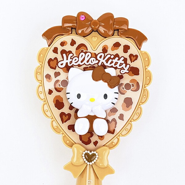 サンリオ ハローキティ ヒョウ柄 ヘアブラシ (ブラウン） くし Sanrio