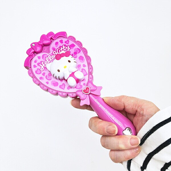 サンリオ ハローキティ ヒョウ柄 ヘアブラシ (ピンク） くし Sanrio
