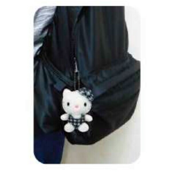 サンリオ ハローキティ 千鳥格子シリーズ ボールチェーンマスコット ブラック 平成レトロ Sanrio