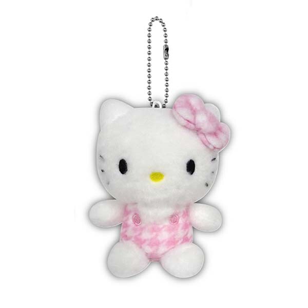 サンリオ ハローキティ 千鳥格子シリーズ ボールチェーンマスコット ピンク 平成レトロ Sanrio