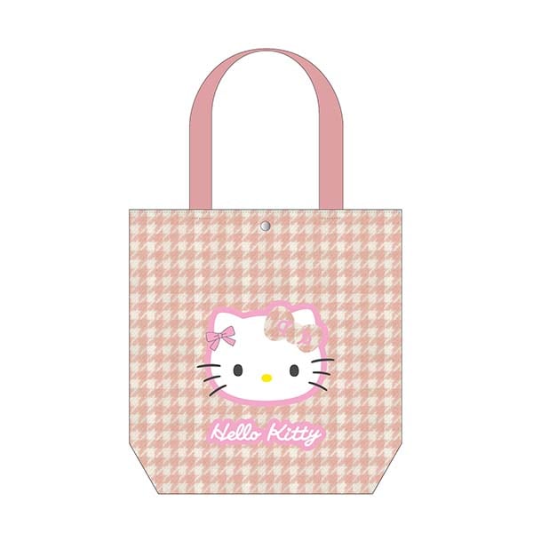 サンリオ ハローキティ 千鳥格子シリーズ お出かけトート ピンク 平成レトロ Sanrio