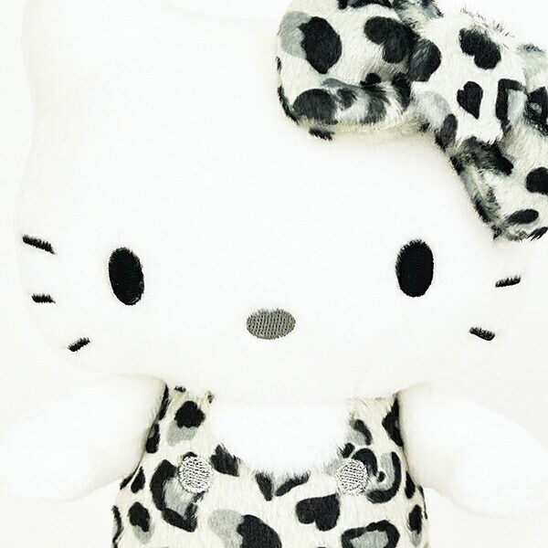 サンリオ ハローキティ ヒョウ柄シリーズ お座りぬいぐるみ モノクロ Sanrio