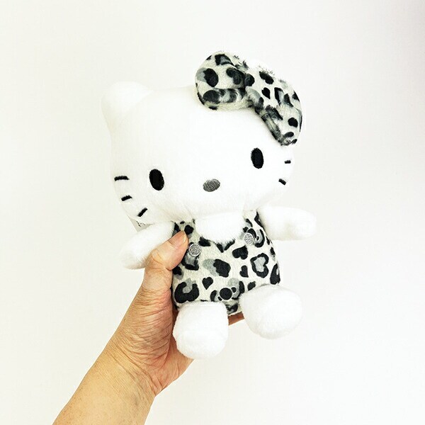 サンリオ ハローキティ ヒョウ柄シリーズ お座りぬいぐるみ モノクロ Sanrio