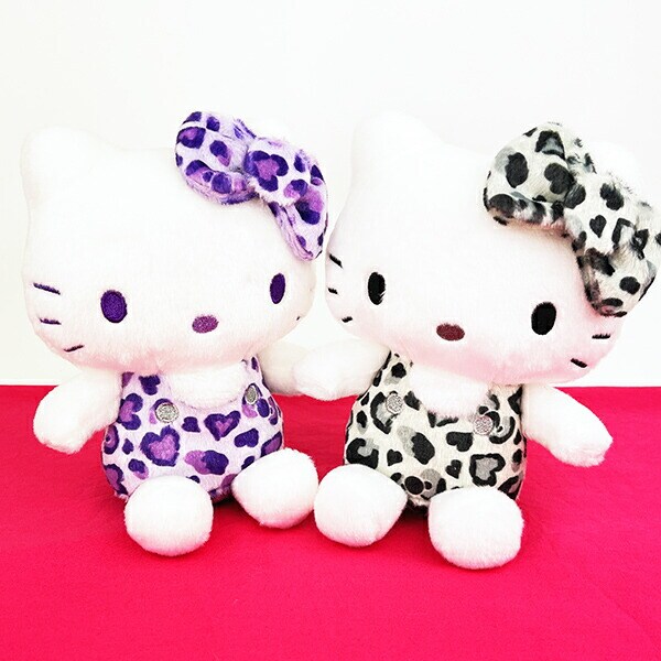 サンリオ ハローキティ ヒョウ柄シリーズ お座りぬいぐるみ モノクロ Sanrio