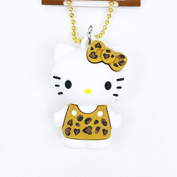 サンリオ ハローキティ ヒョウ柄シリーズ PVCマスコット ブラウン 平成レトロ