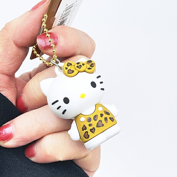 サンリオ ハローキティ ヒョウ柄シリーズ PVCマスコット ブラウン 平成レトロ