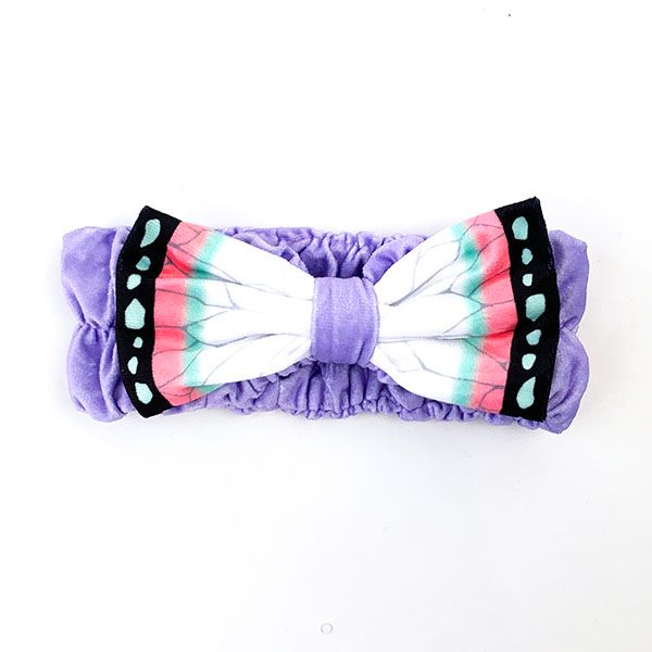 鬼滅の刃 胡蝶しのぶ ヘアバンド ターバン バス用品 メイク パープル